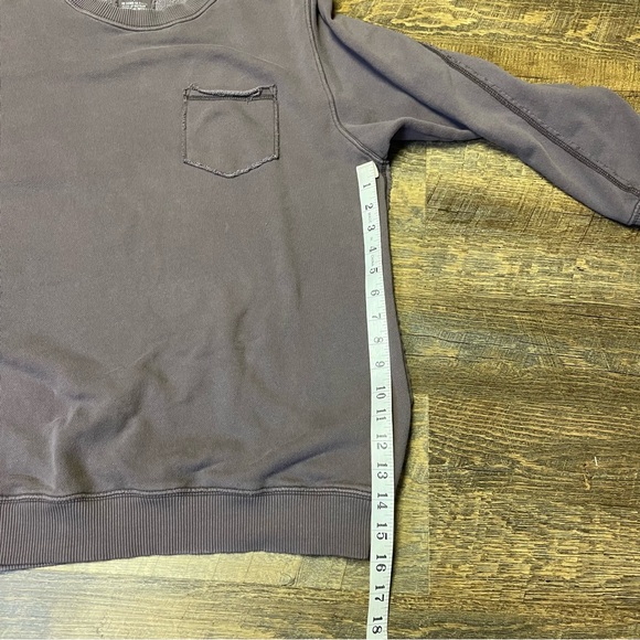 Aerie Crewneck Long Sleeve Exposed Seam Oversized Sweatshirt Brown Size Small - Picture 6 of 9